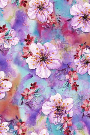 花卉印花华亿平台图片