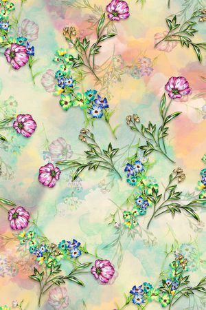 花卉印花华亿平台图片