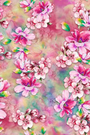 花卉印花华亿平台图片