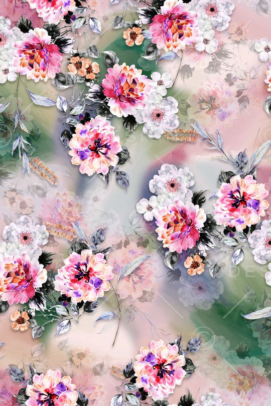 花卉印花华亿平台图片