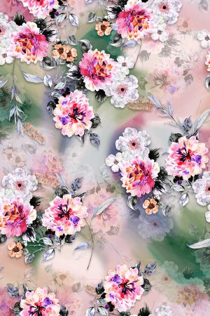 花卉印花华亿平台图片