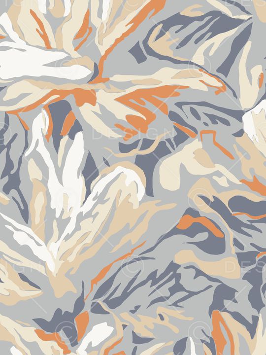 抽象花卉印花华亿平台图片