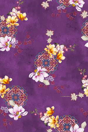 花卉印花华亿平台图片