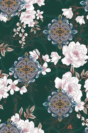 绿植树叶印花华亿平台图片