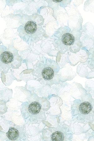 水彩花卉印花华亿平台图片