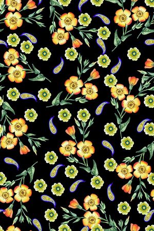 满版散花印花华亿平台图片