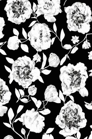 黑白华亿平台印花华亿平台图片