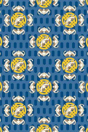 传统纹样印花华亿平台图片