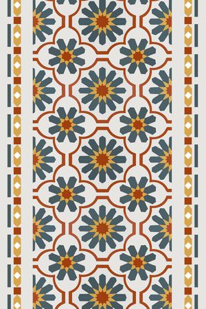 几何花卉印花华亿平台图片