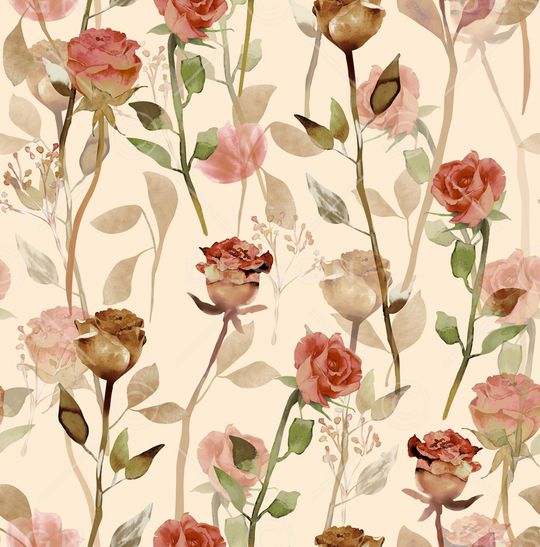 手绘花卉印花华亿平台图片