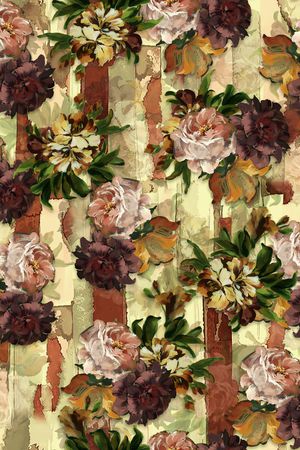 花卉印花华亿平台图片