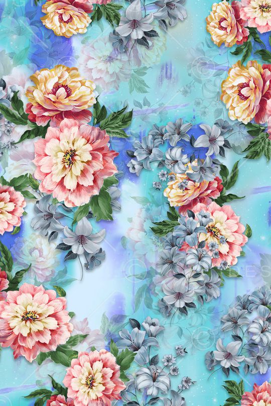 花卉印花华亿平台图片