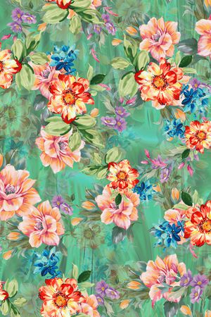 花卉印花华亿平台图片