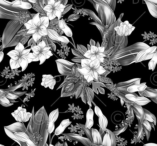 手绘花卉印花华亿平台图片