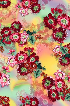 花卉印花华亿平台图片