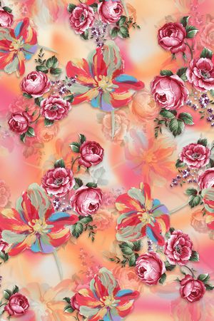 花卉印花华亿平台图片