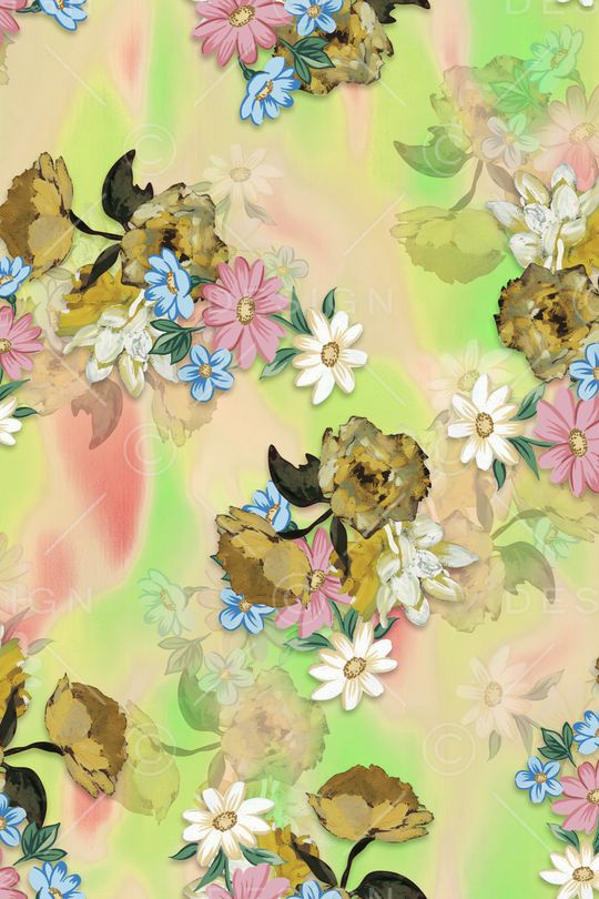 花卉印花华亿平台图片