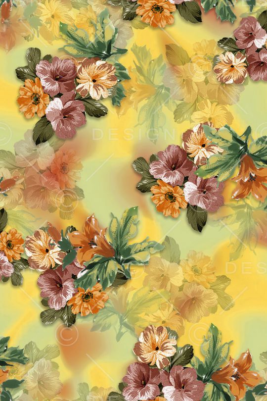 花卉印花华亿平台图片