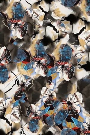 花卉印花华亿平台图片