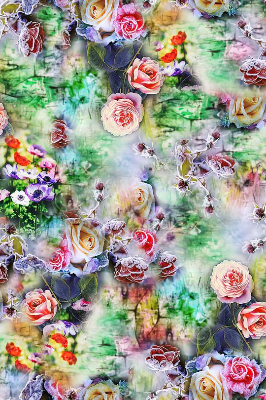 花卉印花华亿平台图片