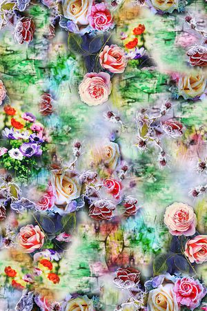 花卉印花华亿平台图片