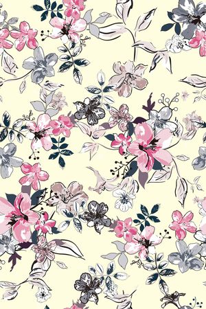 满版散花印花华亿平台图片