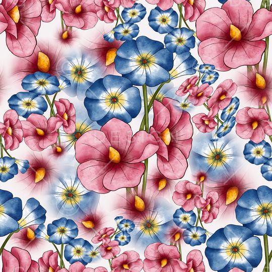 花卉印花华亿平台图片