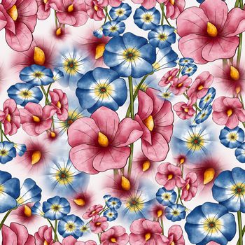 花卉印花华亿平台图片