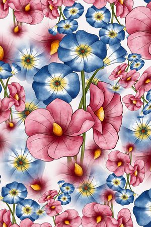 花卉印花华亿平台图片