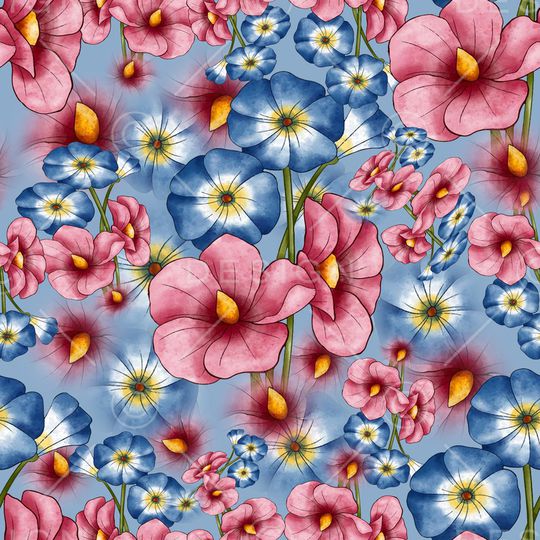 花卉印花华亿平台图片