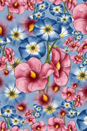 花卉印花华亿平台图片