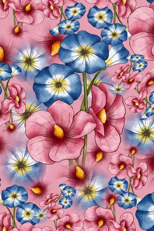 花卉印花华亿平台图片