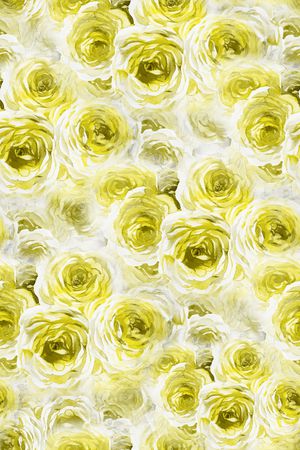 水彩花卉印花华亿平台图片