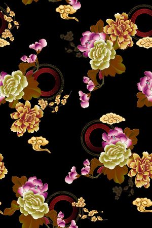 花卉印花华亿平台图片