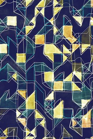 线条画印花华亿平台图片