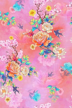 花卉印花华亿平台图片