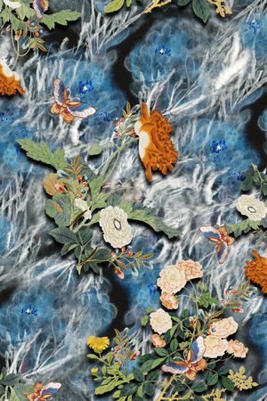 花卉印花华亿平台图片