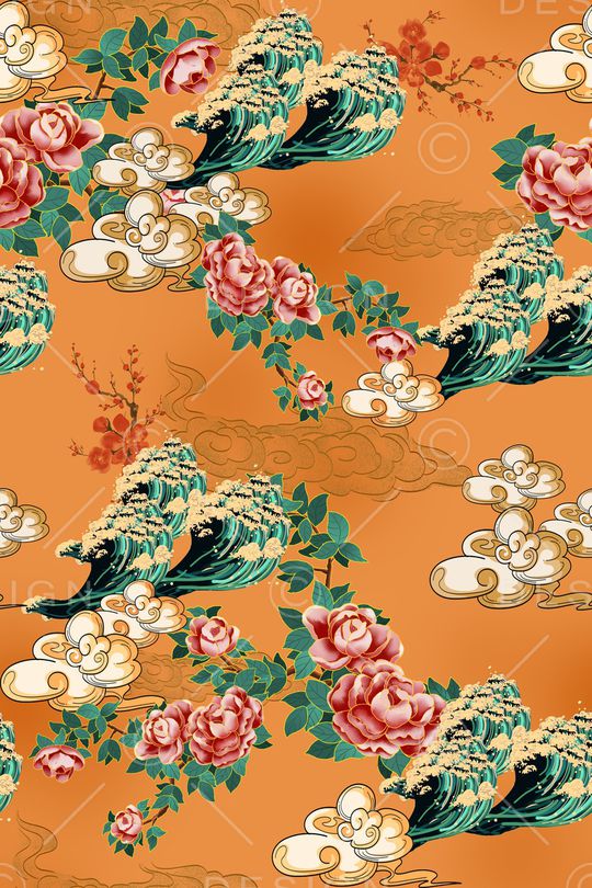 花卉印花华亿平台图片