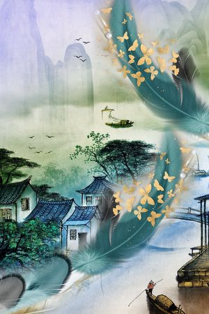 羽毛印花华亿平台图片