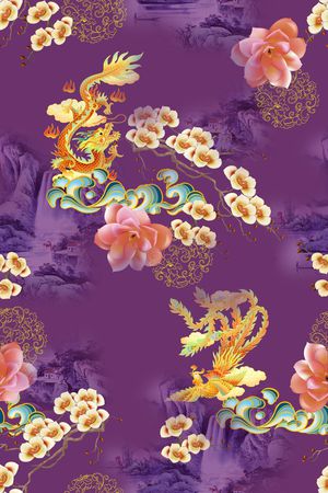 花卉印花华亿平台图片