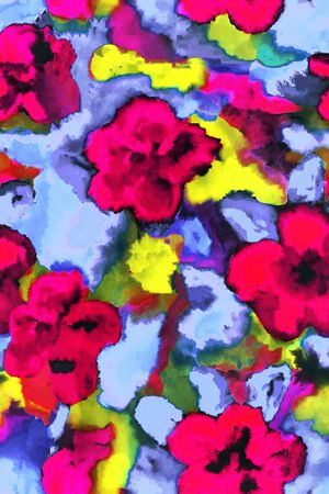 满版散花印花华亿平台图片