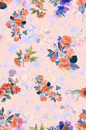 花卉印花华亿平台图片