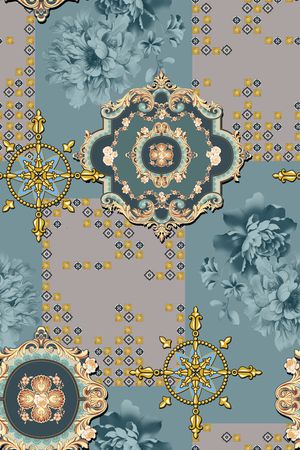 宫廷风印花华亿平台图片