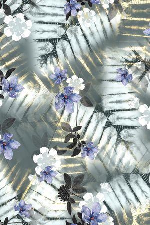 花卉印花华亿平台图片