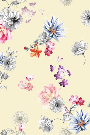 花卉印花华亿平台图片