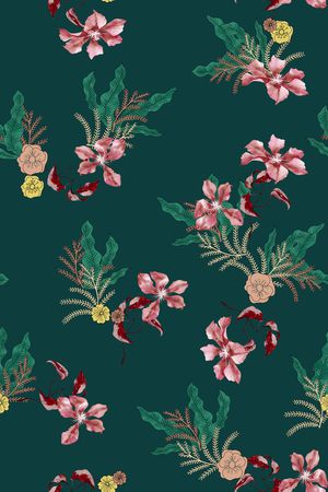 花卉印花华亿平台图片