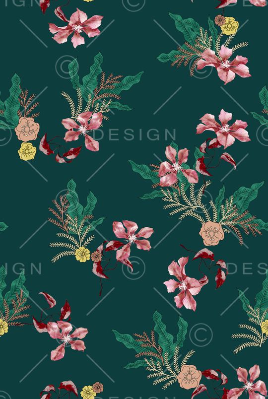 花卉印花华亿平台图片