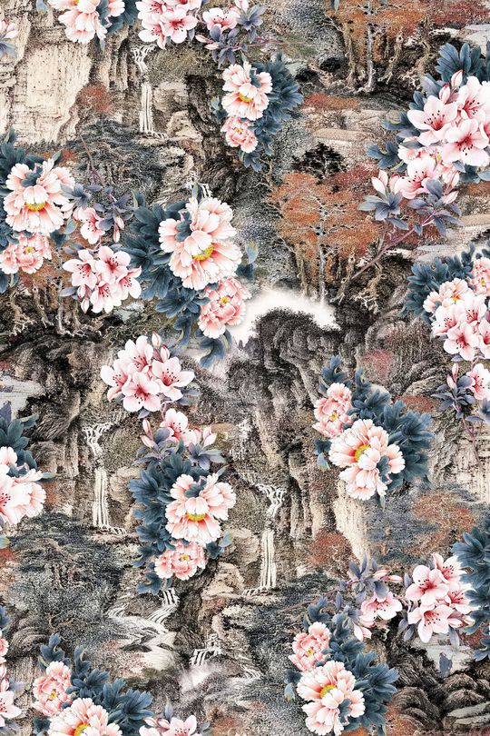 花卉印花华亿平台图片