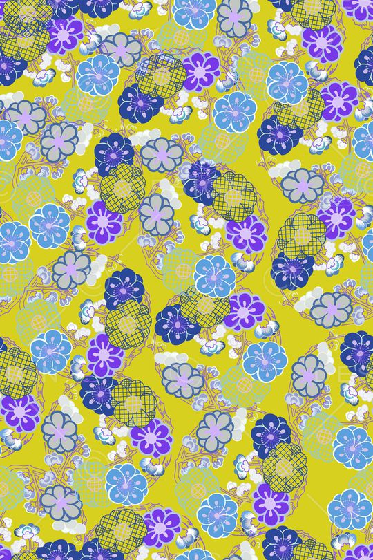 花卉印花华亿平台图片