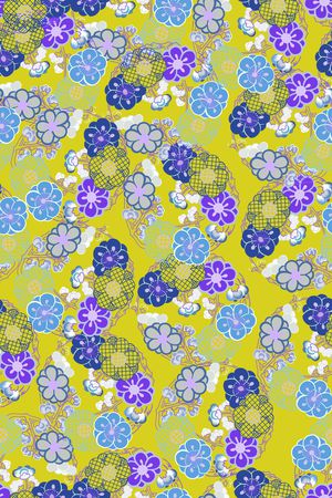 花卉印花华亿平台图片